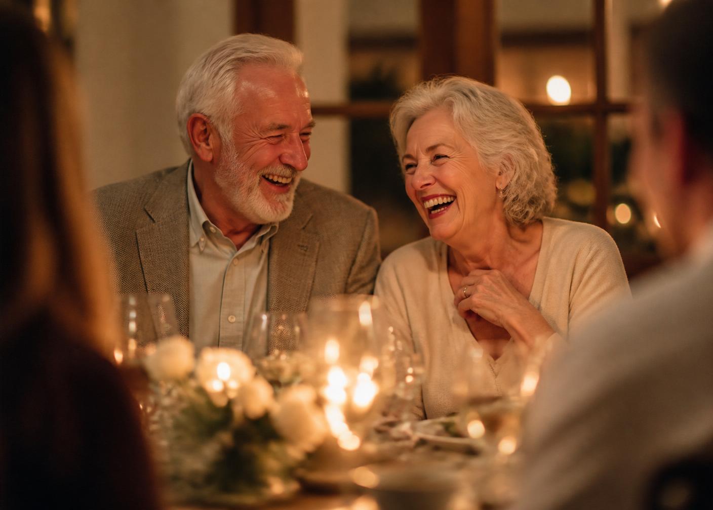 Family enjoying a meal together